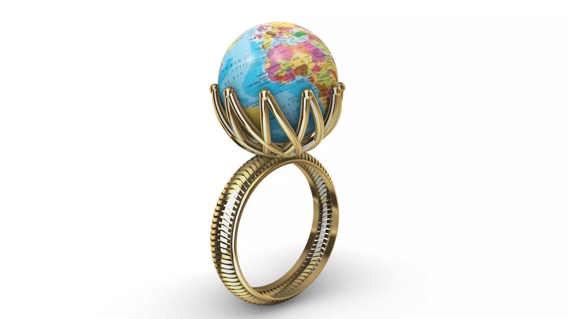 globe ring stl verified 3D print model_0