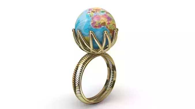 globe ring stl verified 3D print model