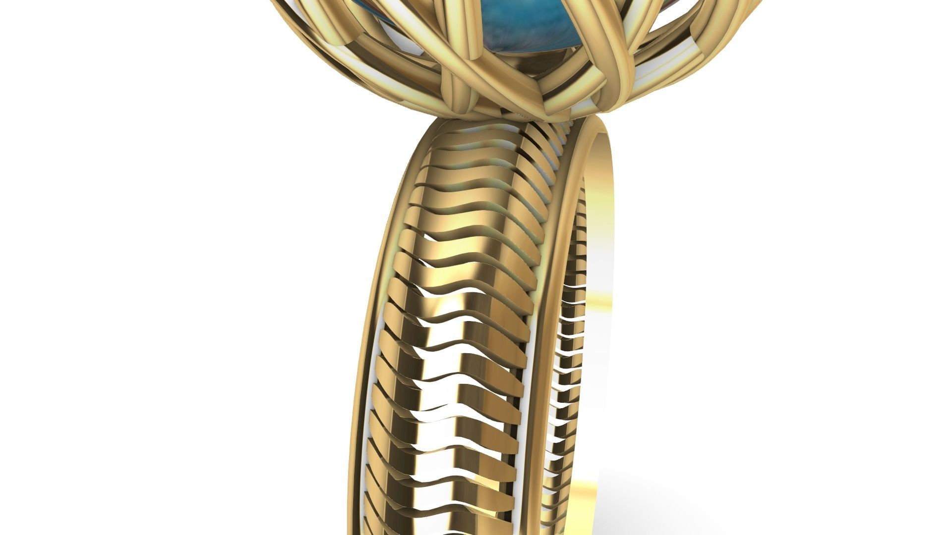 globe ring stl verified 3D print model_7