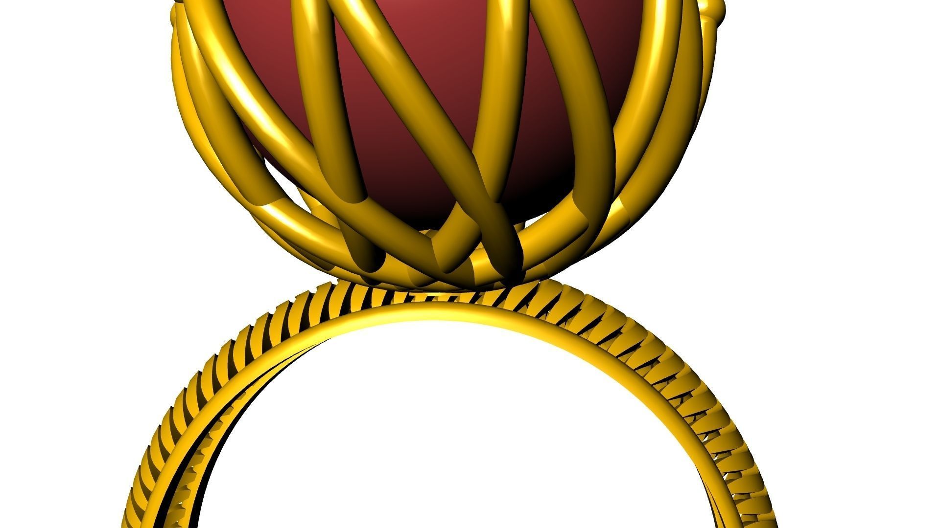 globe ring stl verified 3D print model_29