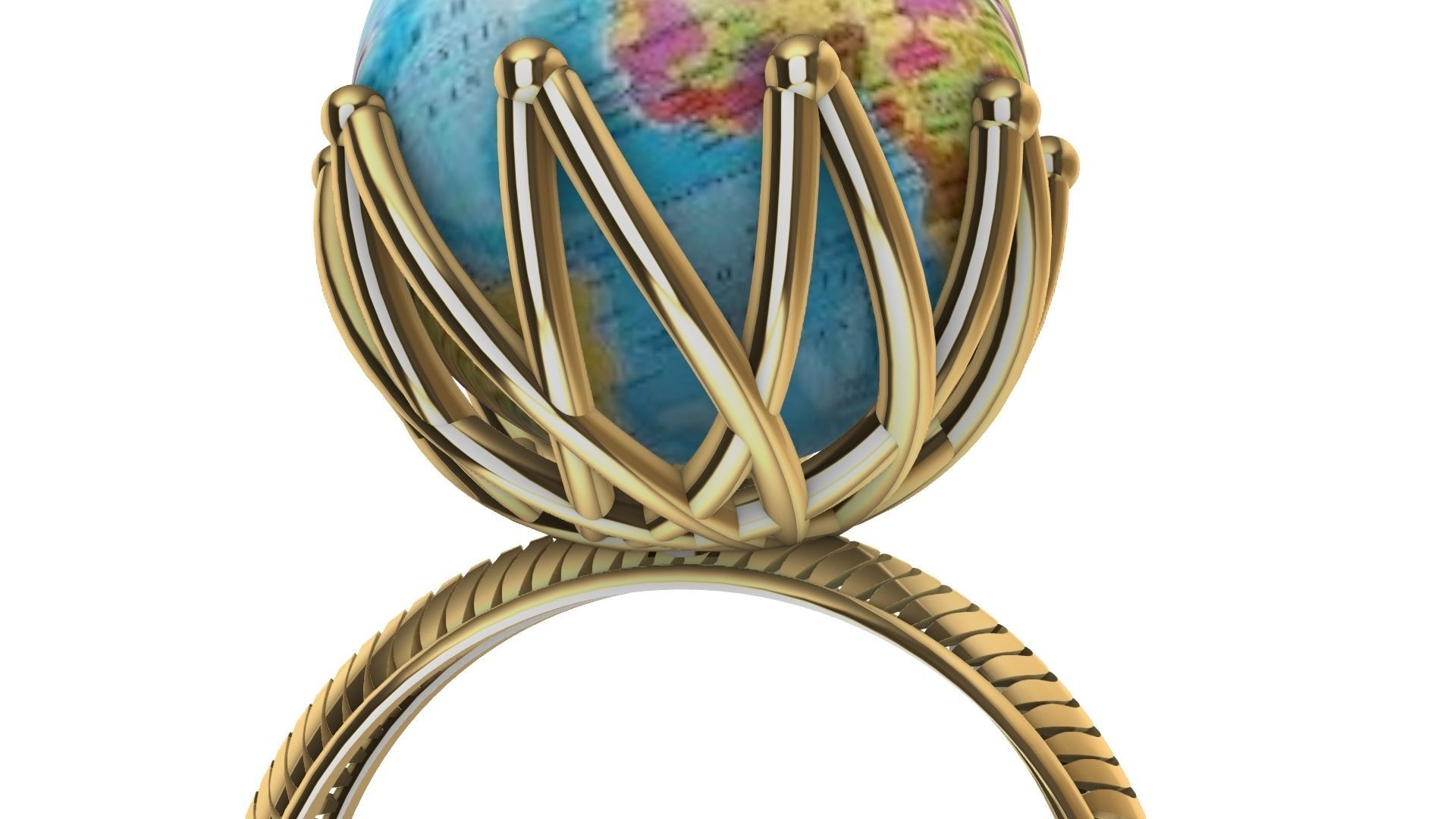 globe ring stl verified 3D print model_8