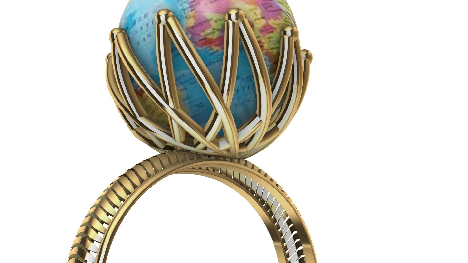 globe ring stl verified 3D print model_11