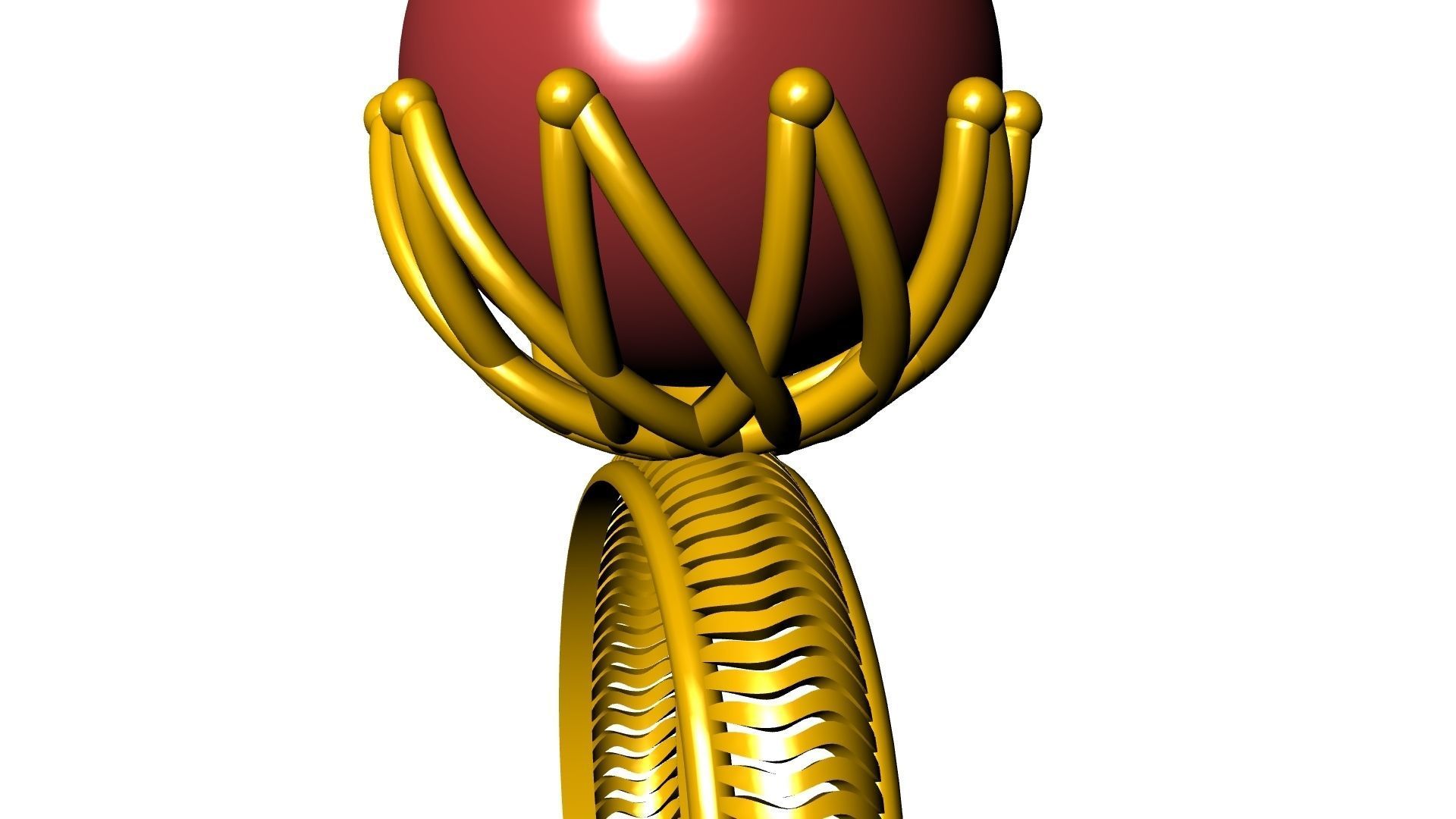 globe ring stl verified 3D print model_28