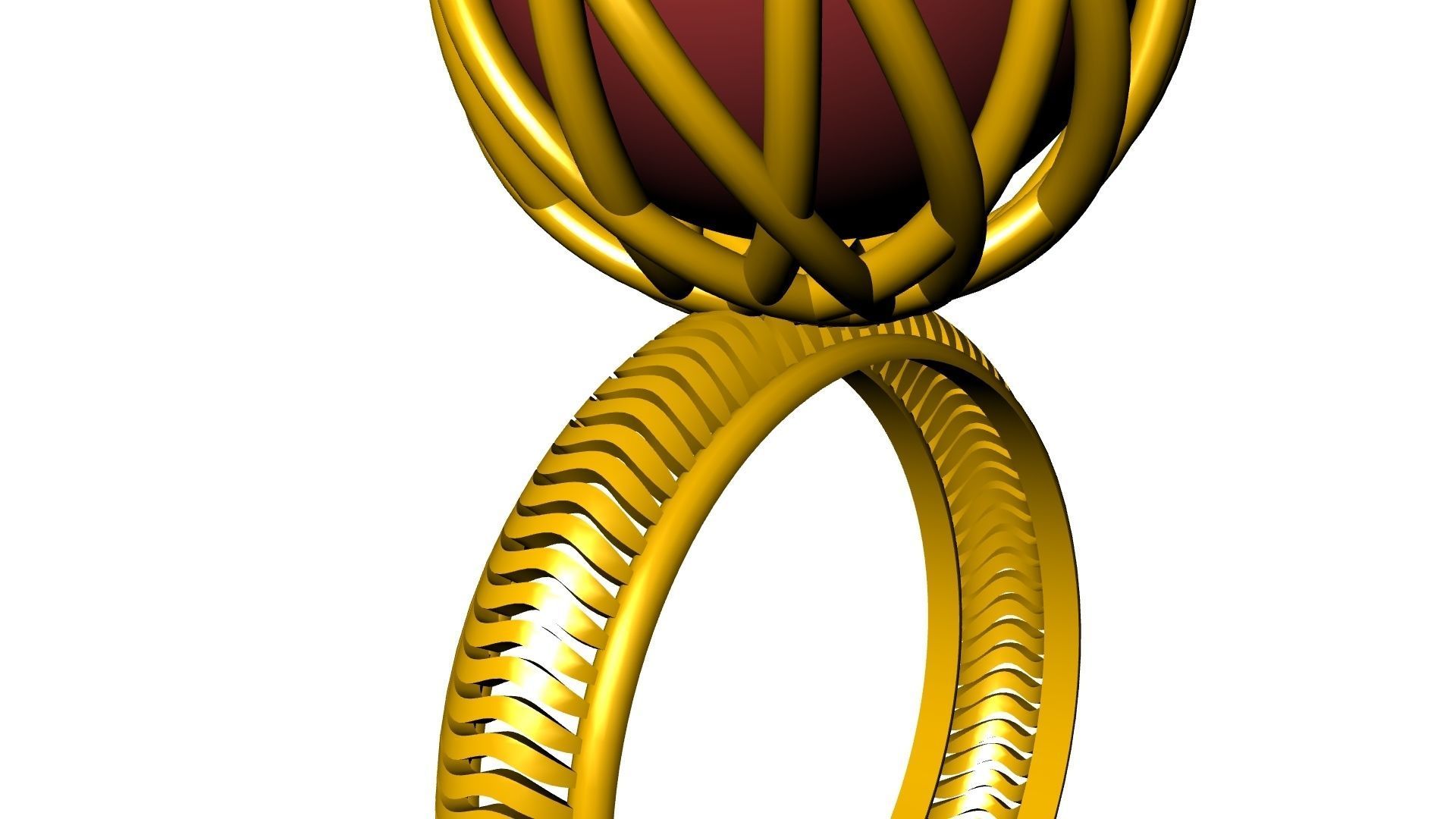 globe ring stl verified 3D print model_30