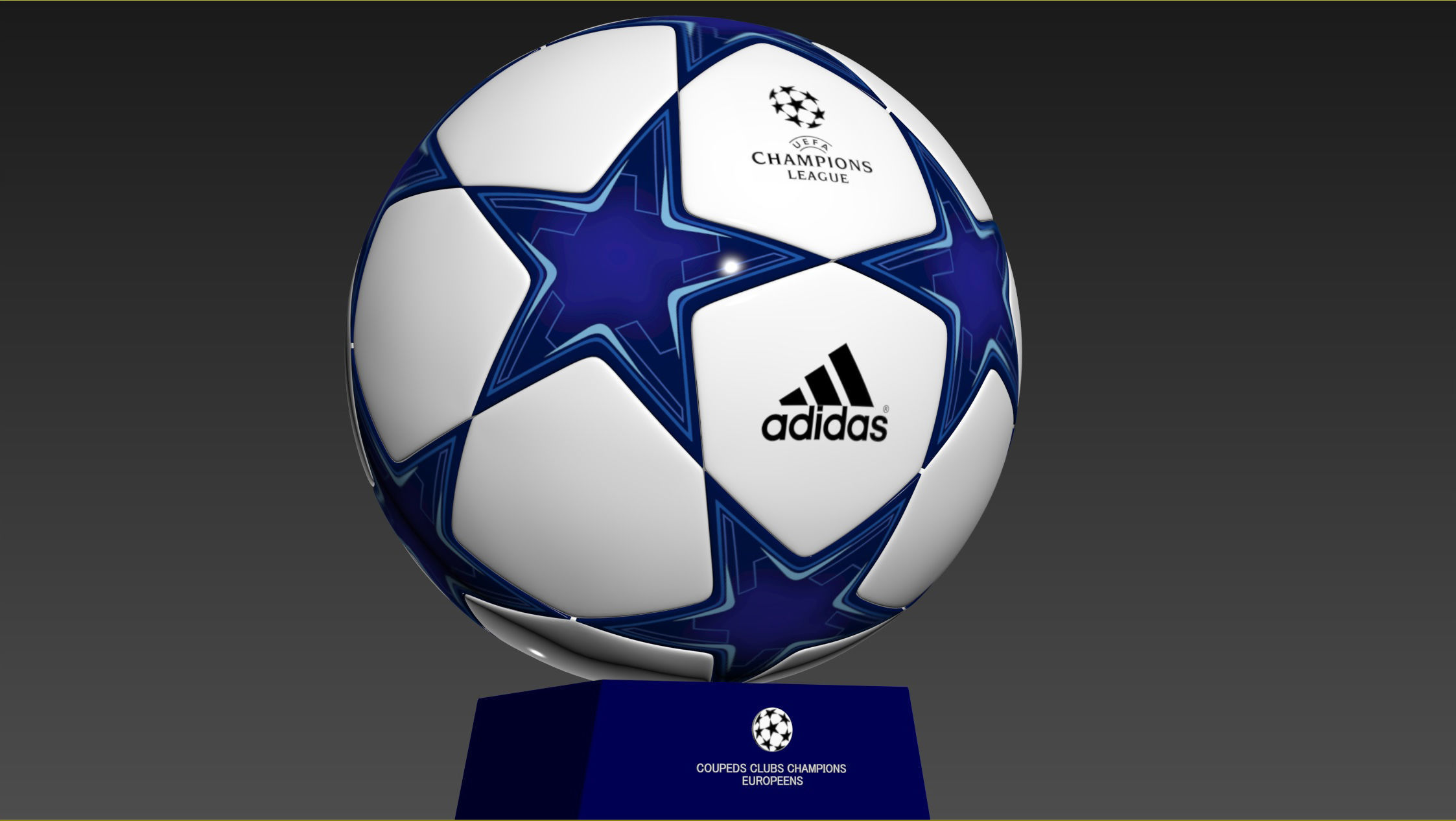 Champions League Ball  3D model_2