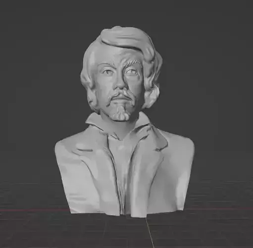 Caravaggio bust 3D print model