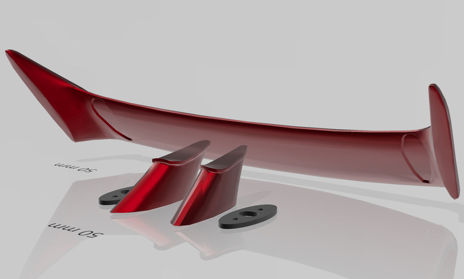 180SX Type X wing for RC 3D print model_1