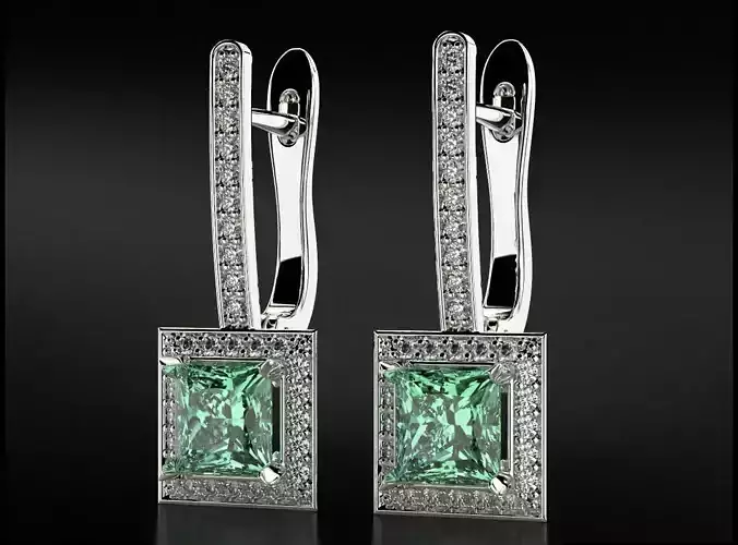 Earrings with princesses 740