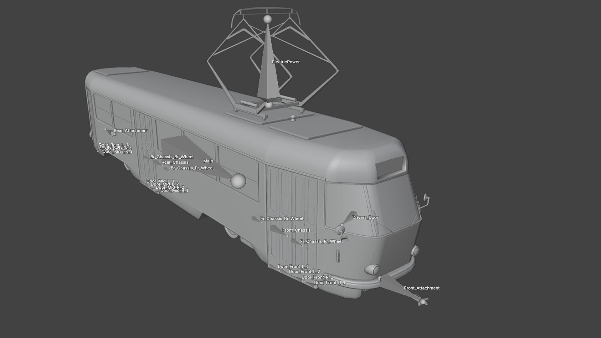 Prague tram 3D model_15