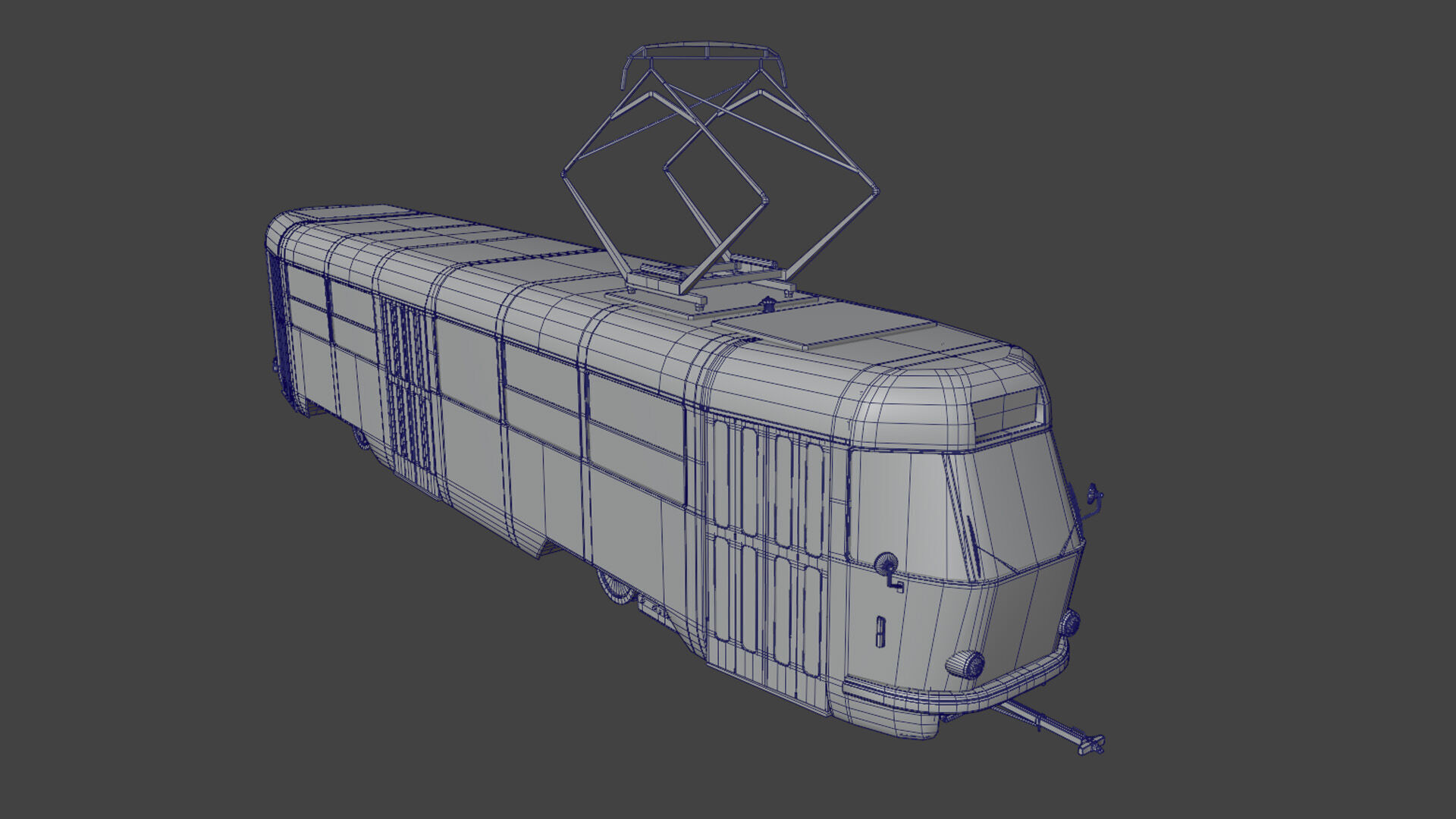 Prague tram 3D model_12