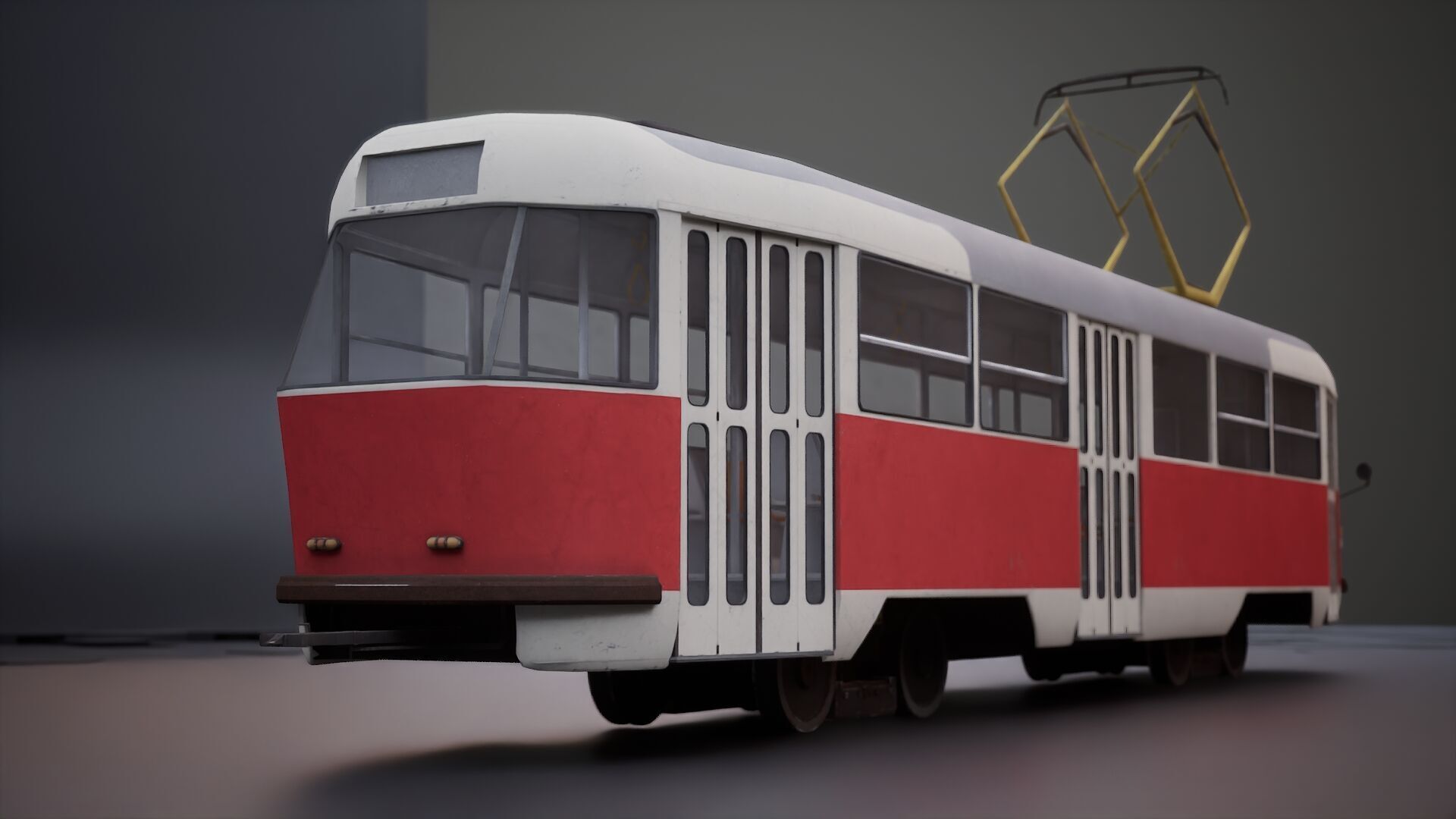 Prague tram 3D model_3