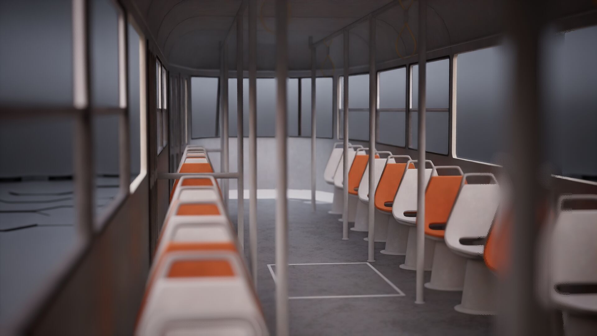 Prague tram 3D model_10