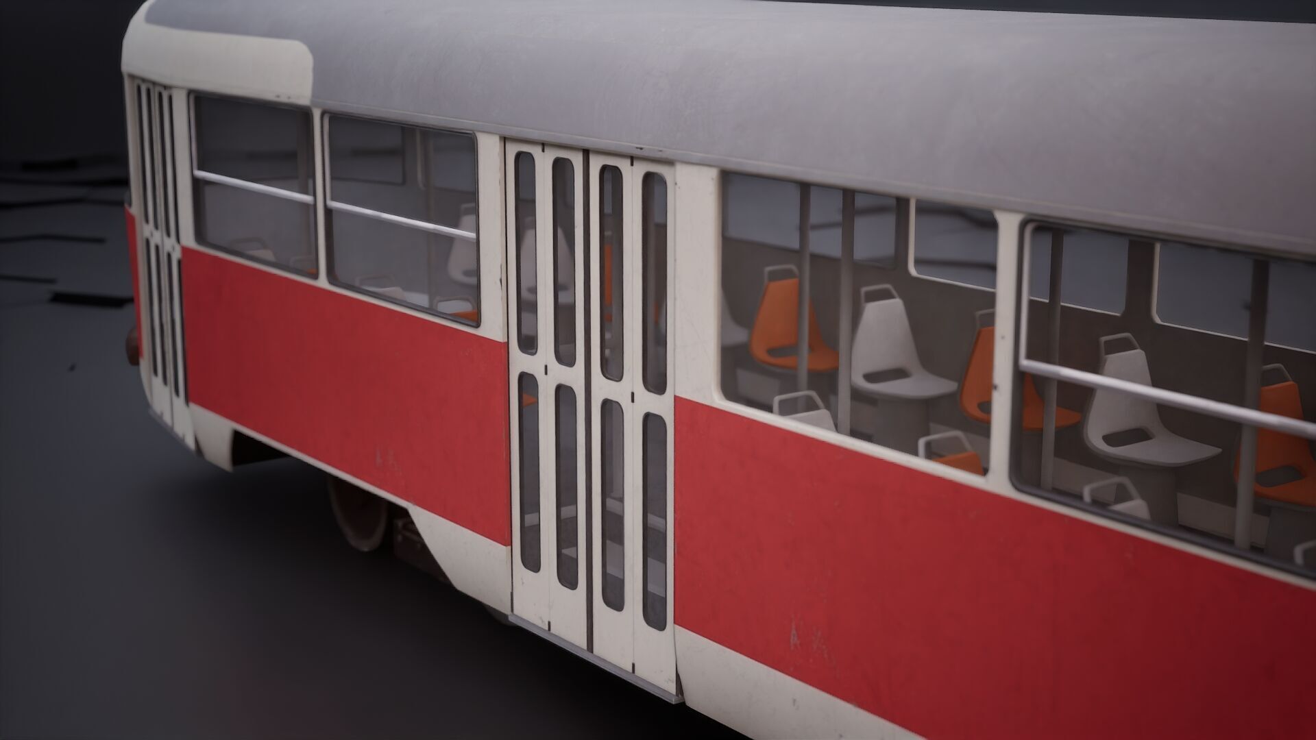 Prague tram 3D model_5