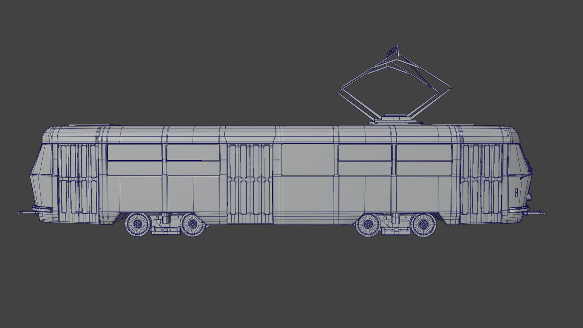 Prague tram 3D model_14