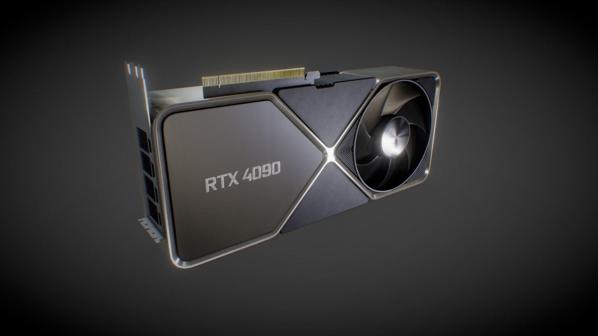 NVIDIA GeForce RTX 4090 GPU Low-poly 3D model_2