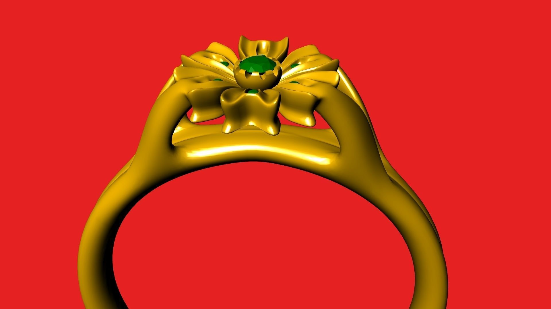 flower diamond ring stl verified 3D print model_9