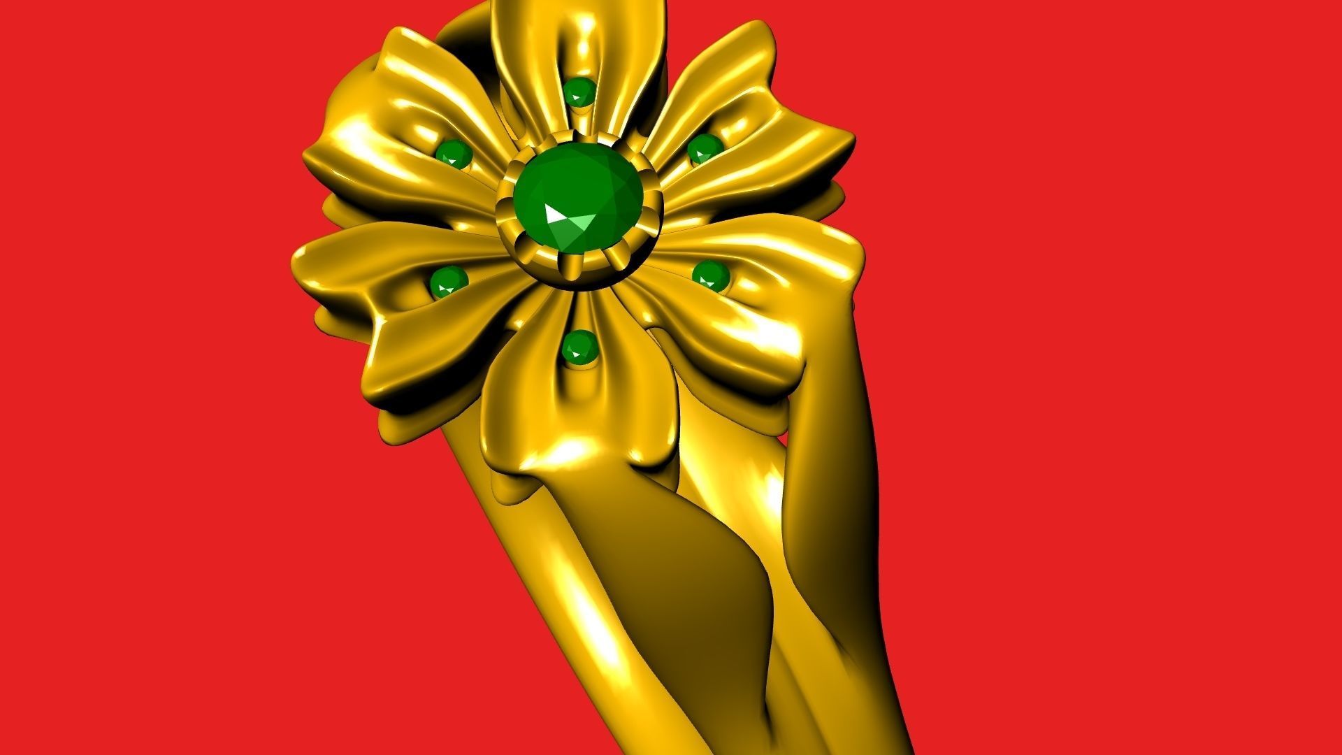 flower diamond ring stl verified 3D print model_16