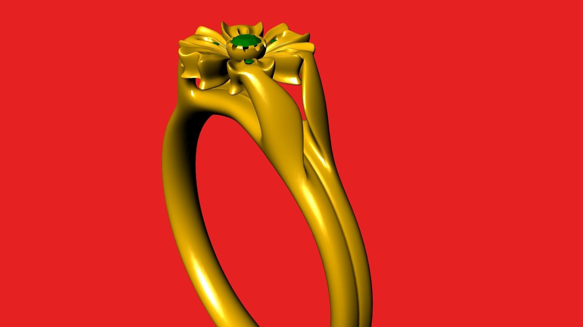 flower diamond ring stl verified 3D print model_12