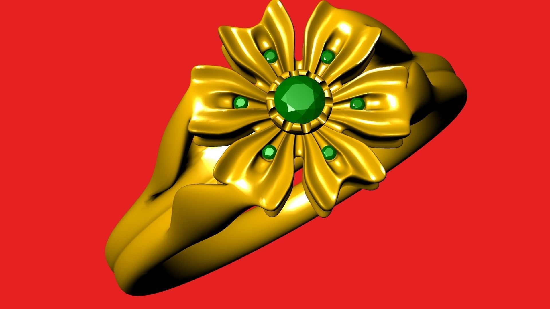 flower diamond ring stl verified 3D print model_7