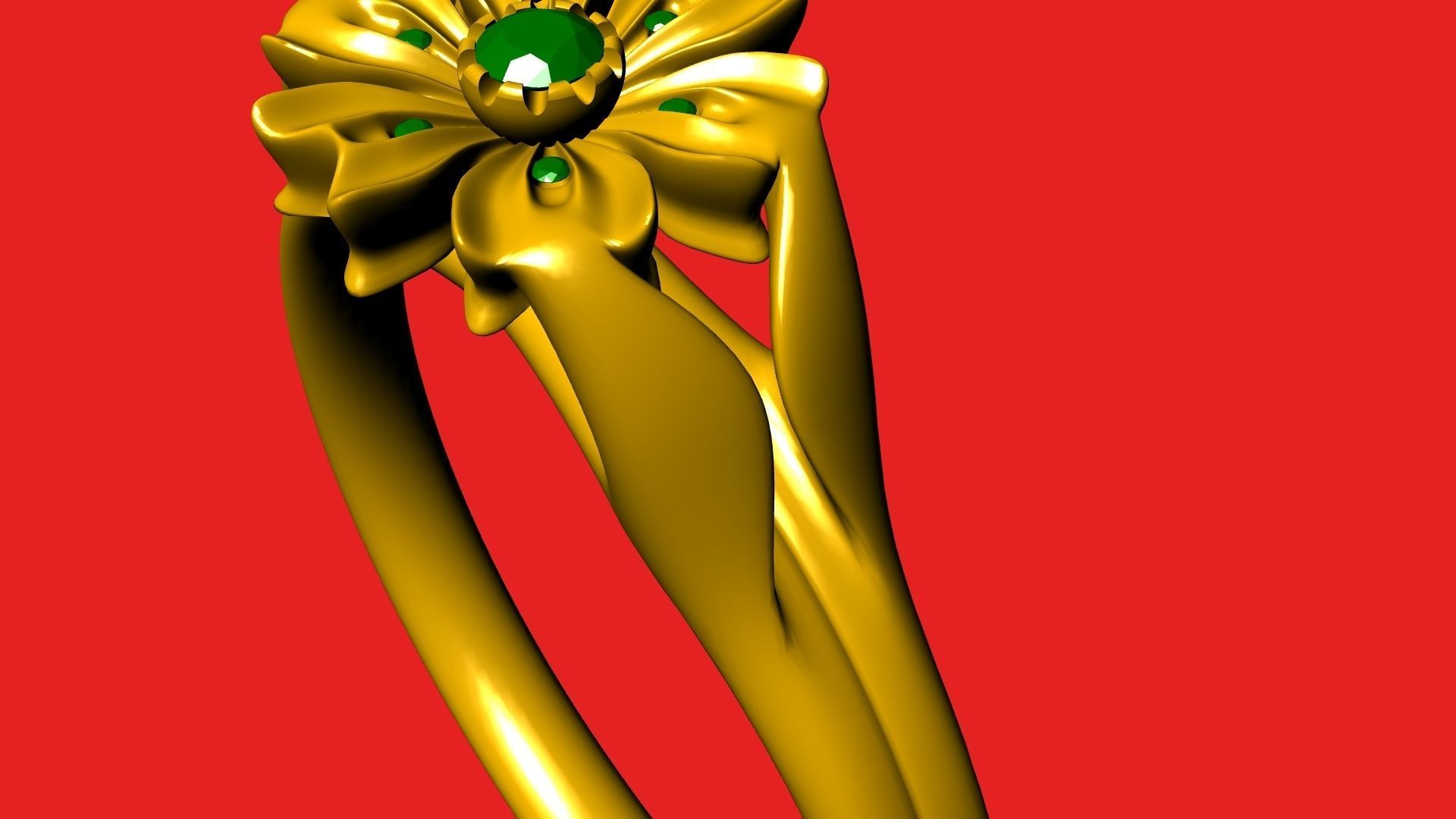 flower diamond ring stl verified 3D print model_14