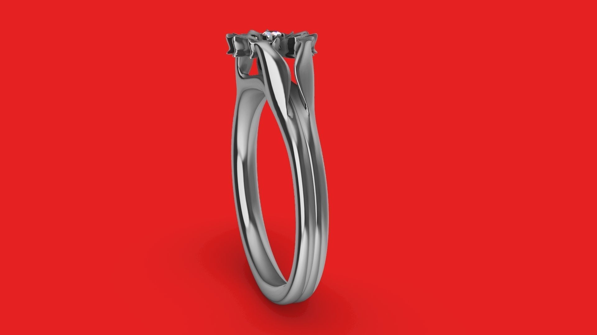 flower diamond ring stl verified 3D print model_27