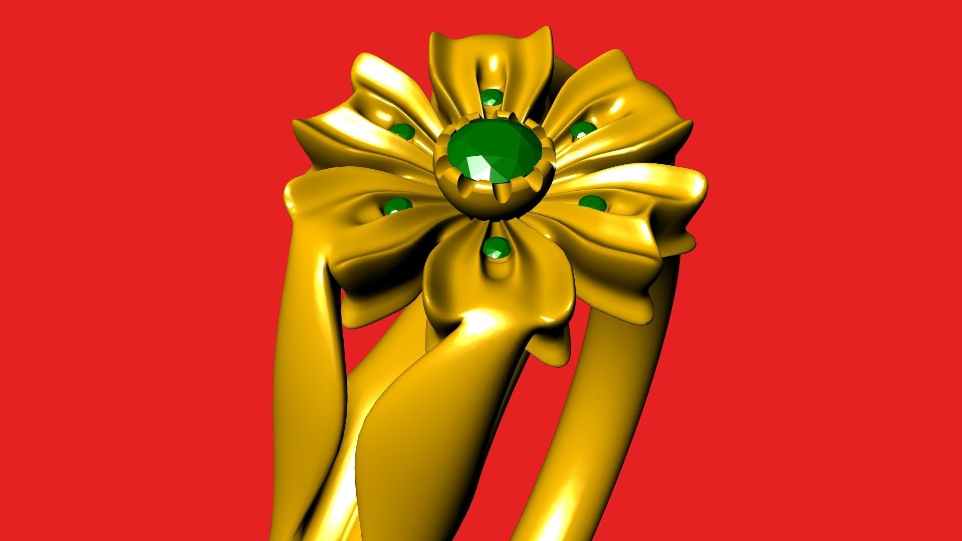 flower diamond ring stl verified 3D print model_13