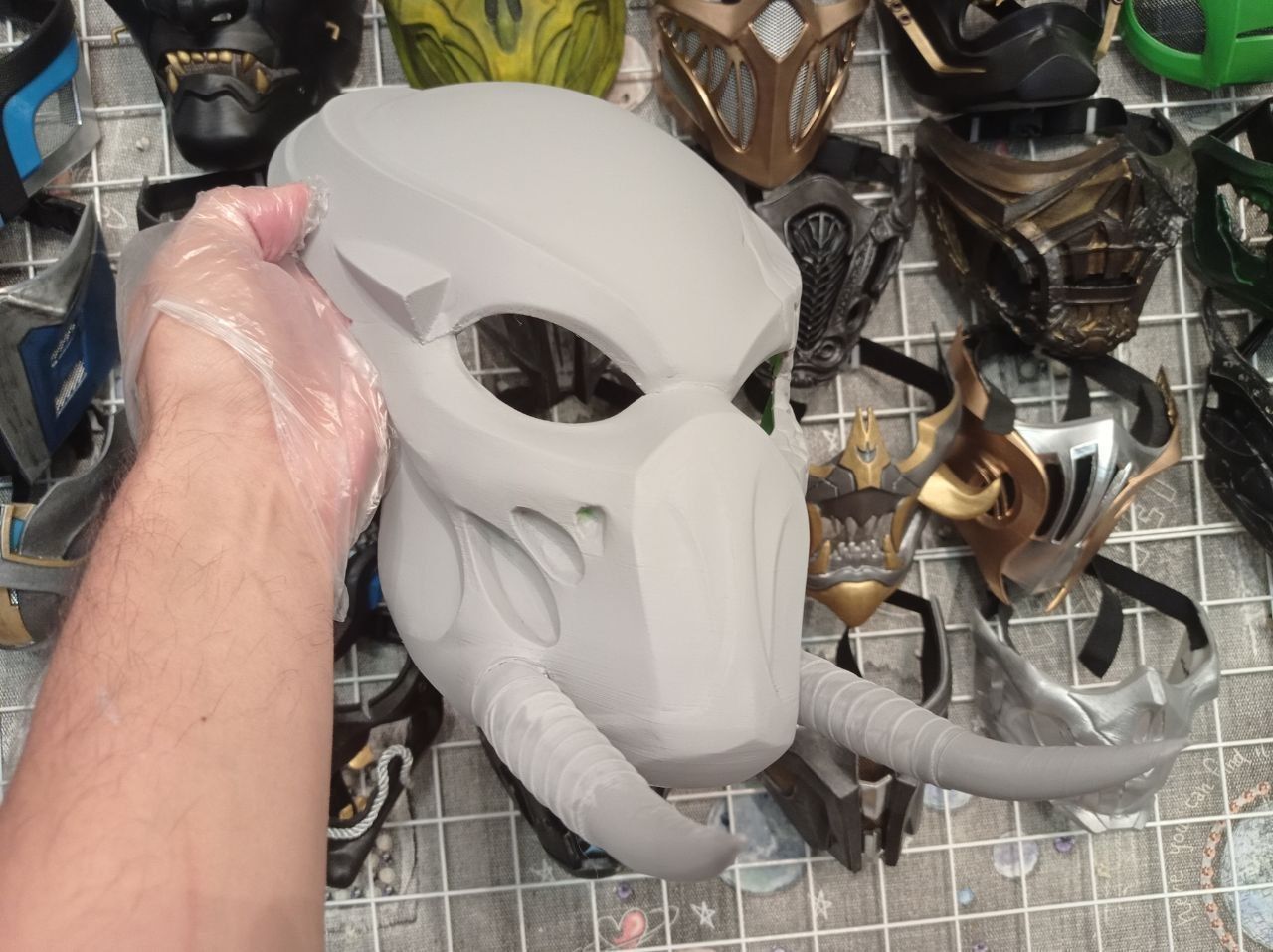 Predator Tracker  mask Shaman 3D print model_8