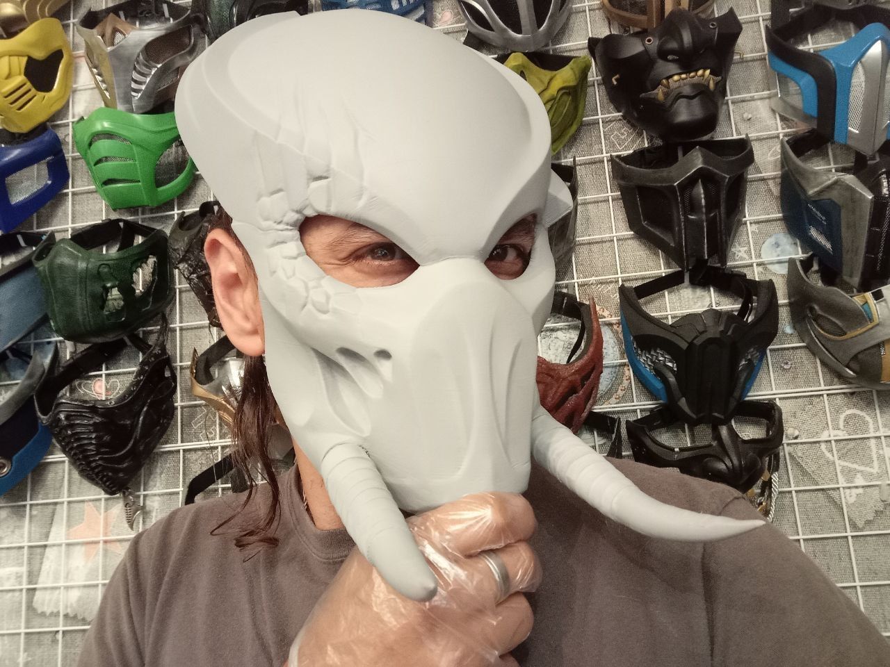 Predator Tracker  mask Shaman 3D print model_4