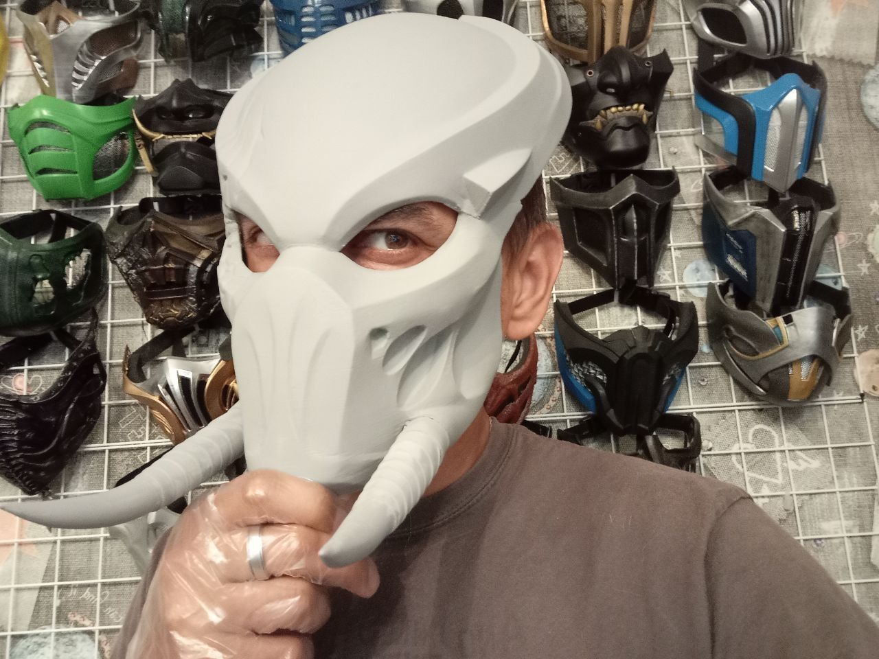 Predator Tracker  mask Shaman 3D print model_6