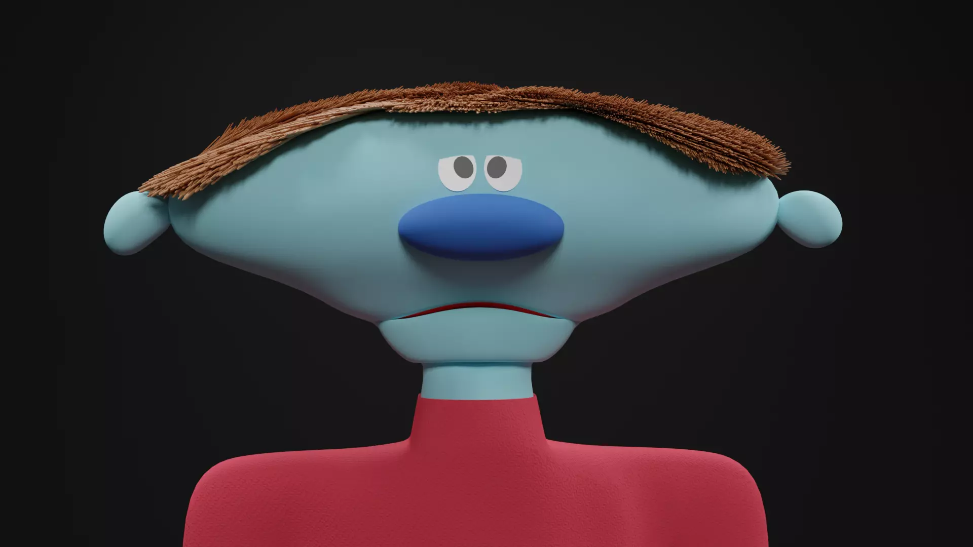 Elmor 3D Model cartoon character wearing shirt and pants 3D model_0