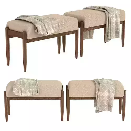 Bench in Camel Boucle by Vintola Studio  Europe Poland