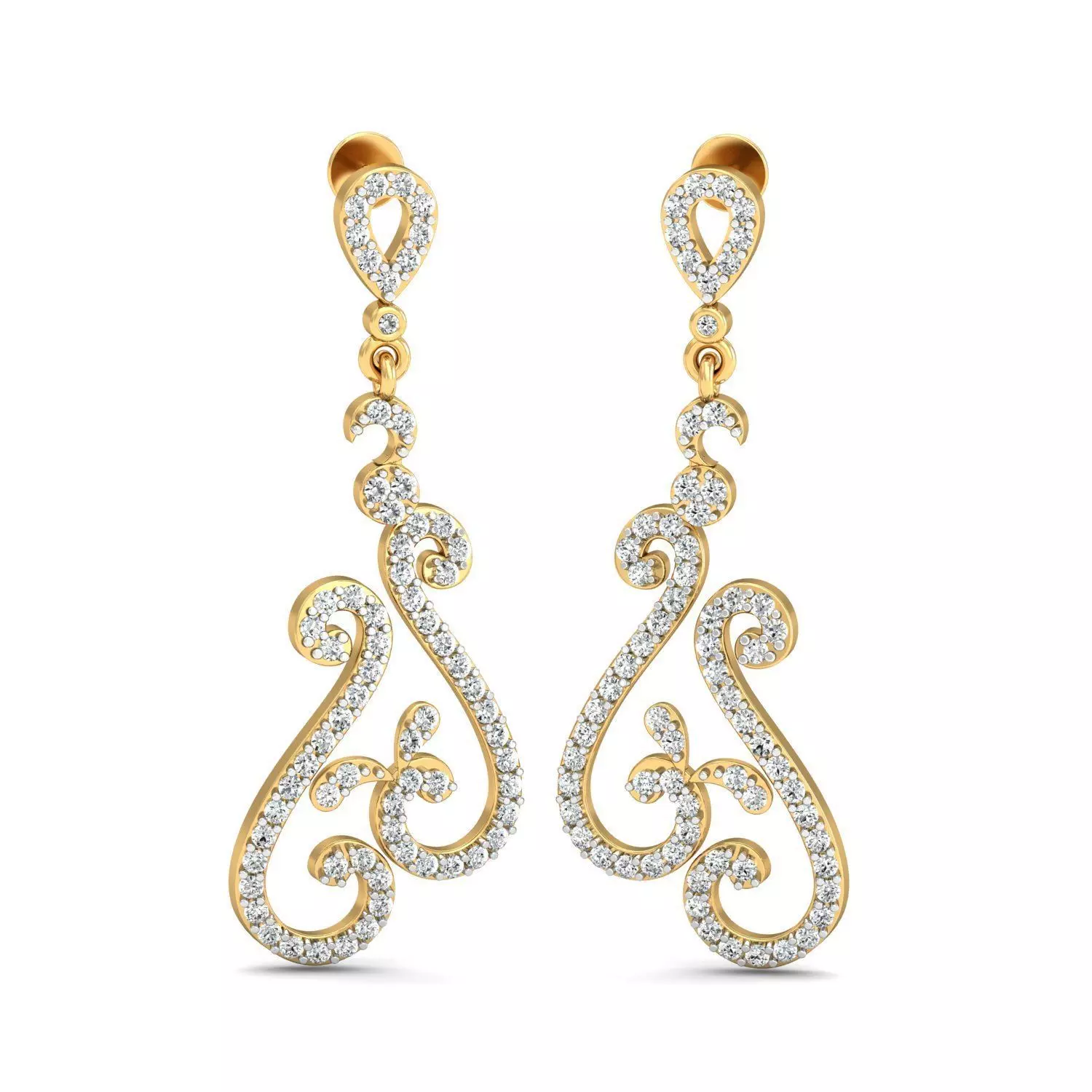 Women Earring 3DM STL OBJ FBX Render Details 3D print model