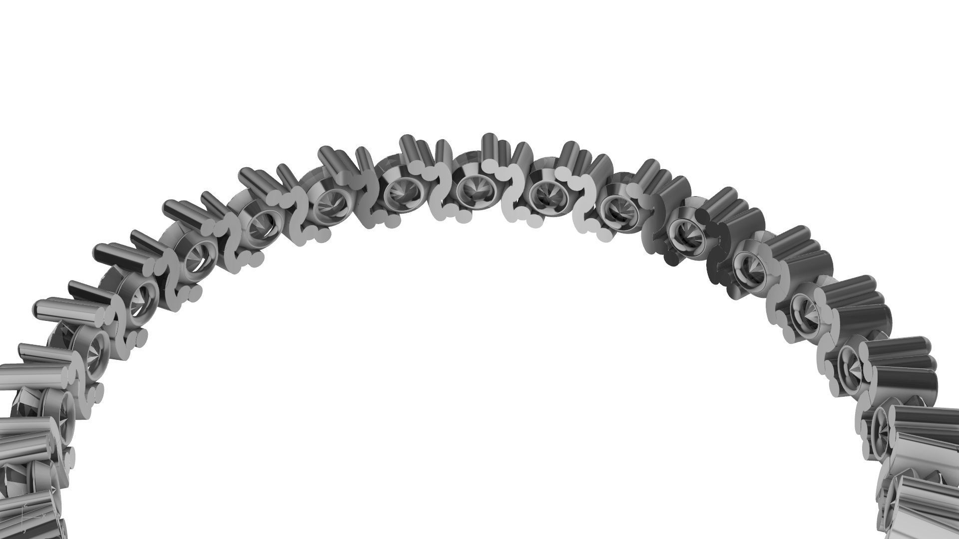 eternity ring criss cross prongs stl verified 3D print model_5