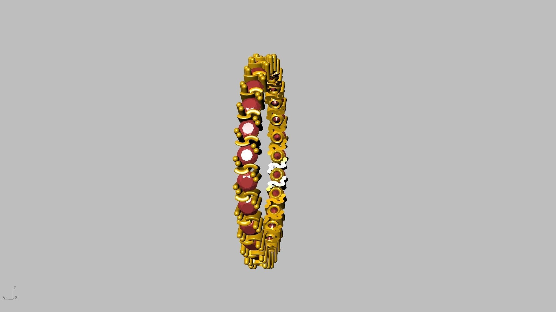 eternity ring criss cross prongs stl verified 3D print model_22