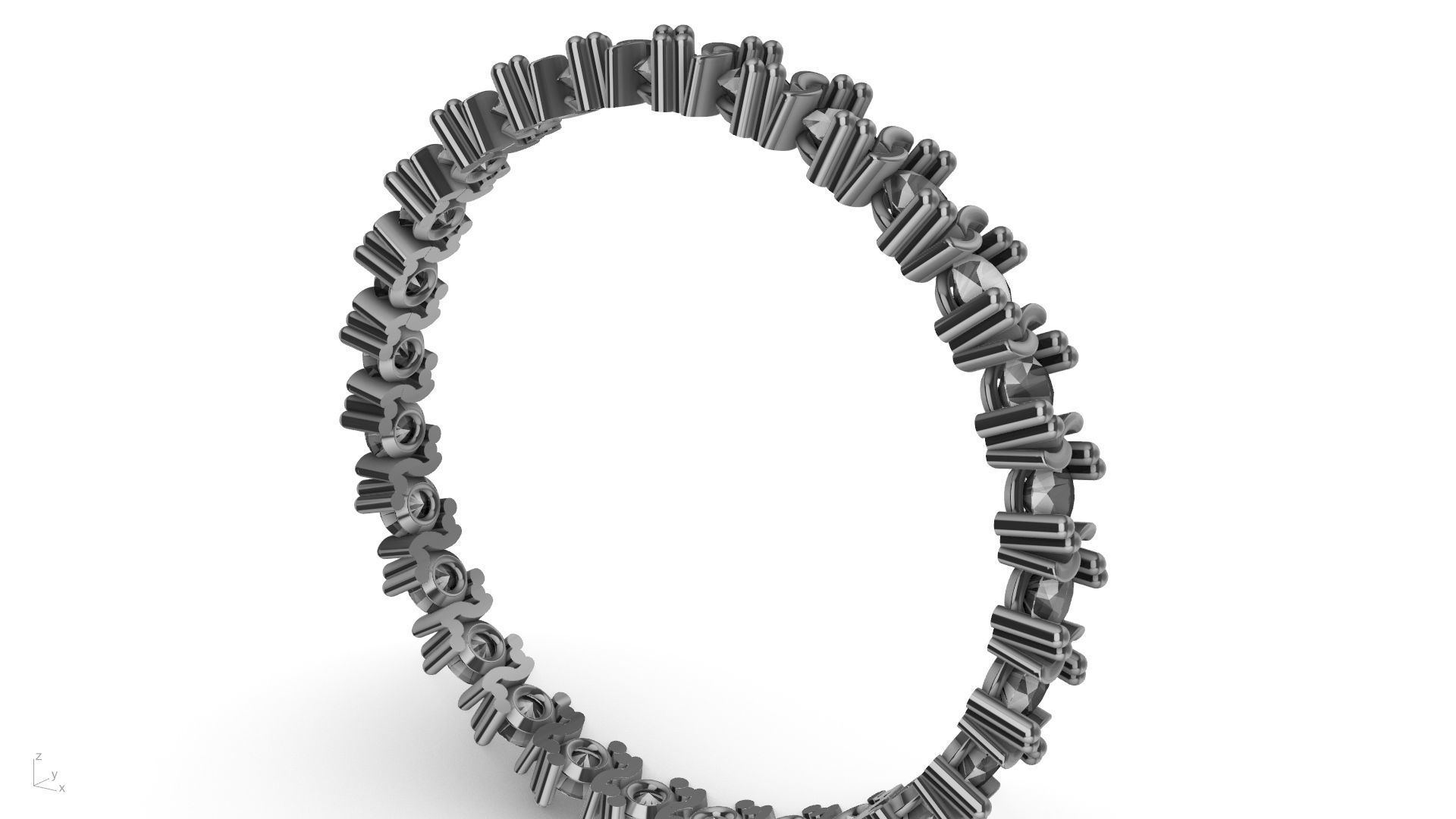 eternity ring criss cross prongs stl verified 3D print model_13