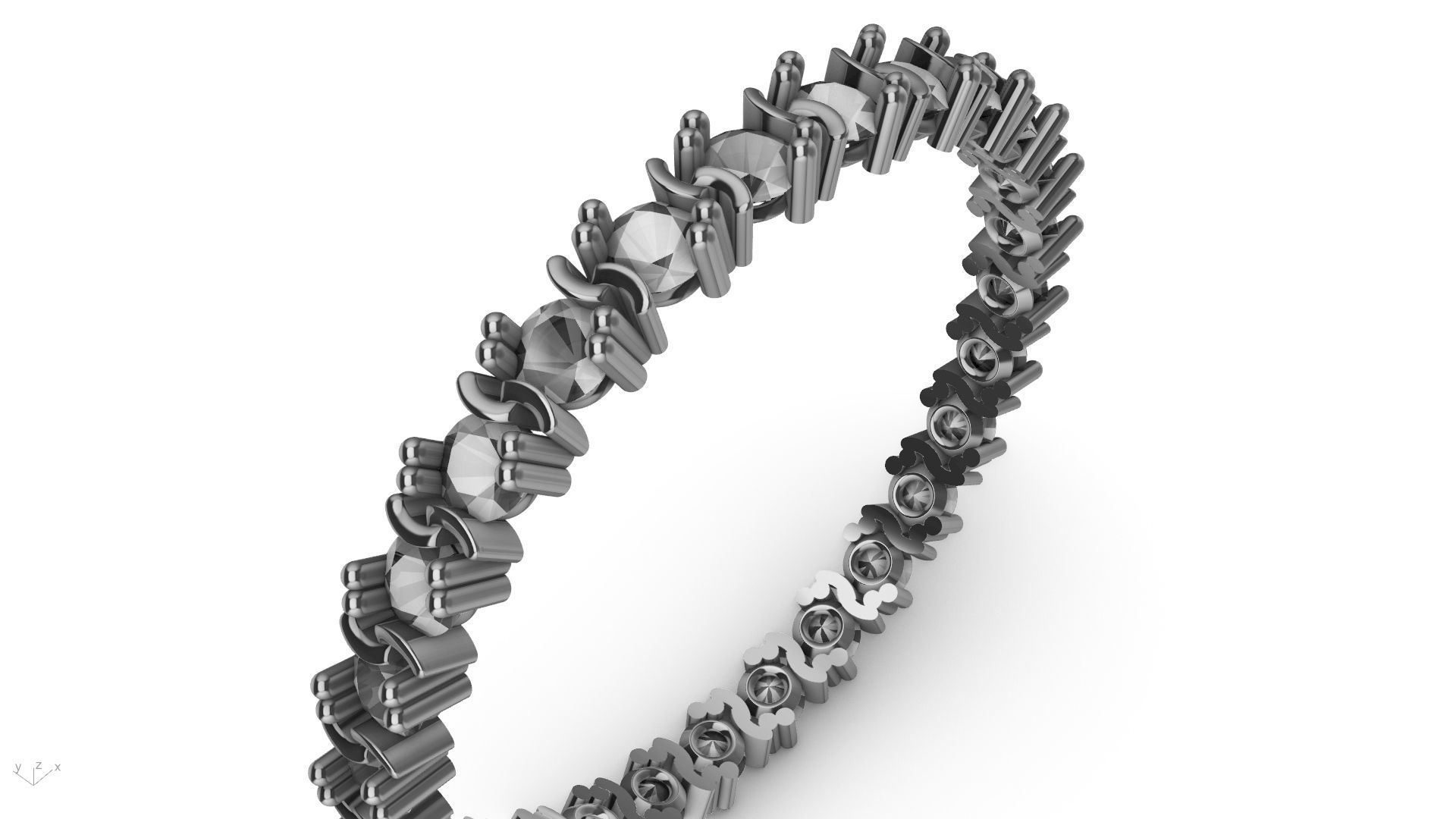 eternity ring criss cross prongs stl verified 3D print model_15