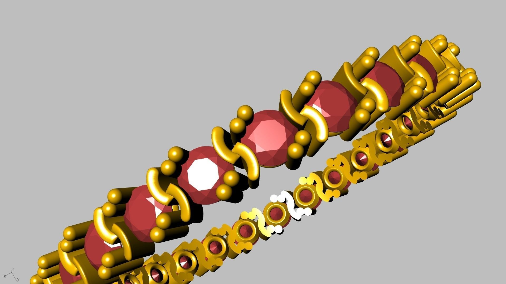 eternity ring criss cross prongs stl verified 3D print model_26