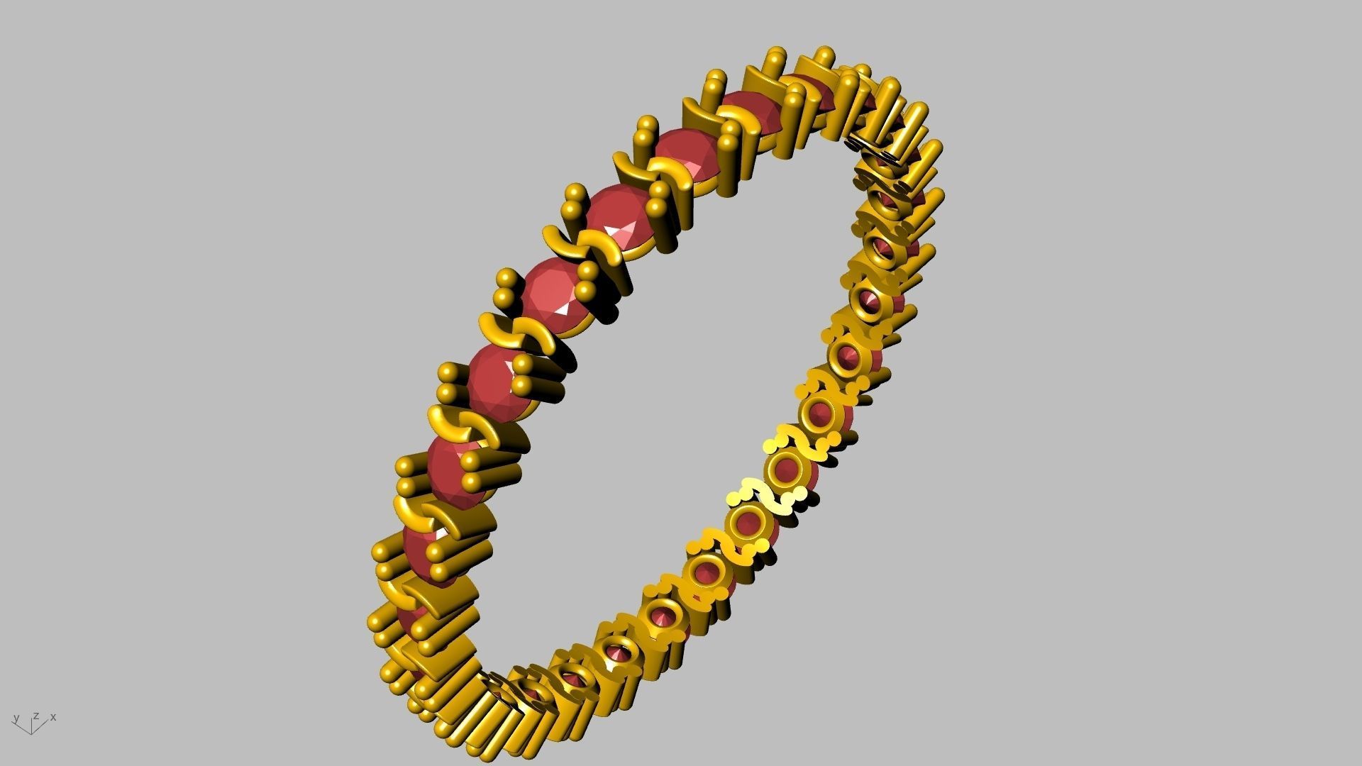 eternity ring criss cross prongs stl verified 3D print model_17