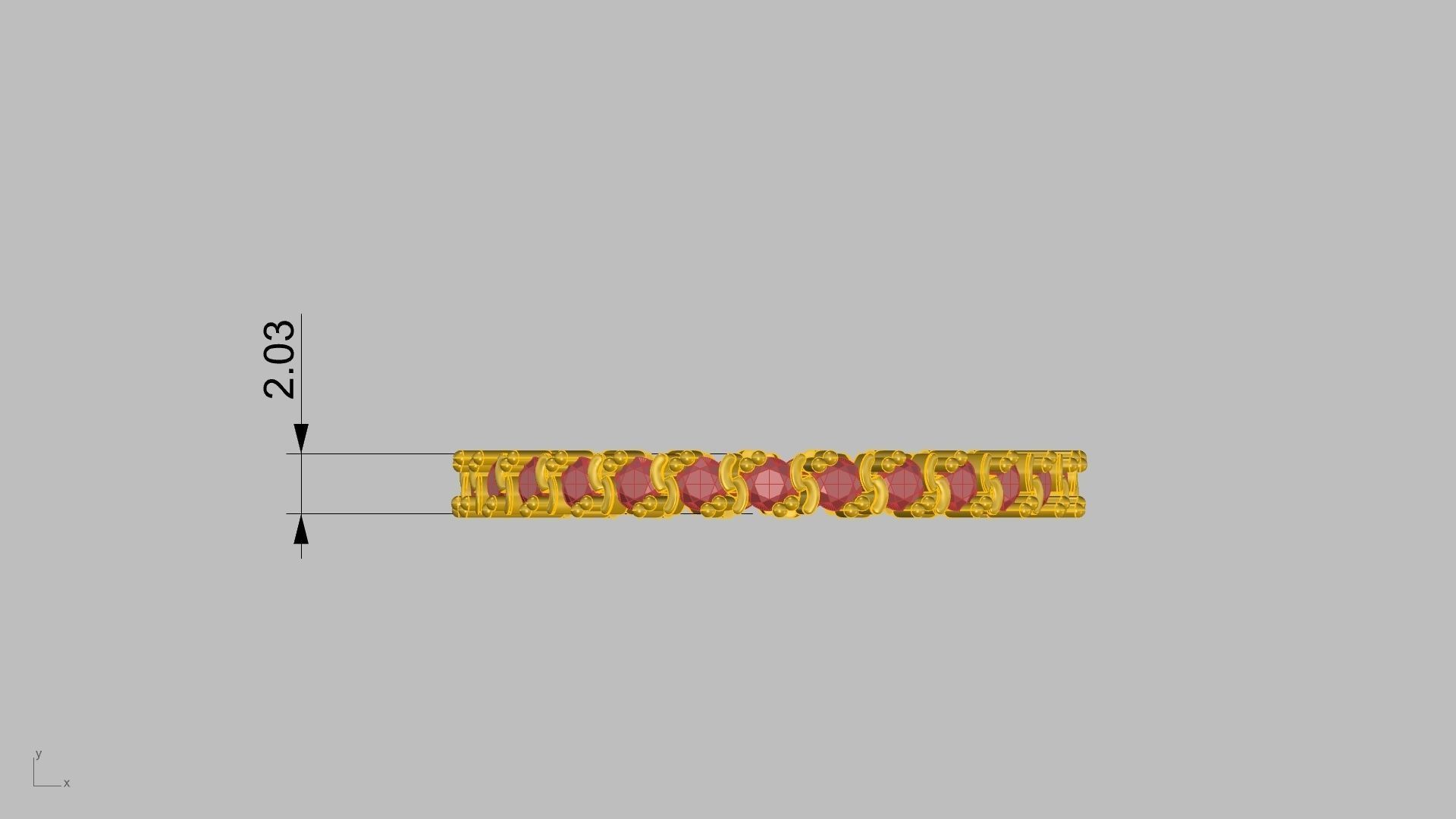 eternity ring criss cross prongs stl verified 3D print model_7