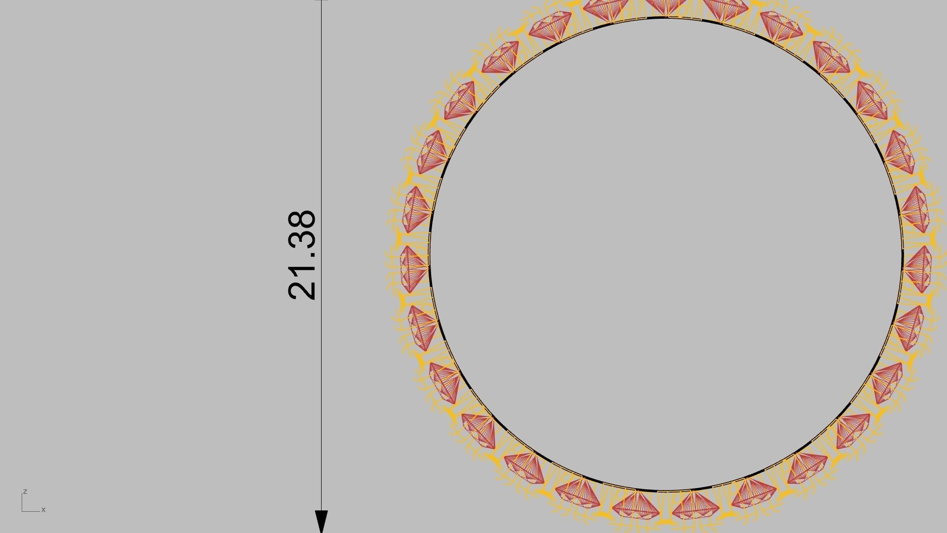 eternity ring criss cross prongs stl verified 3D print model_8