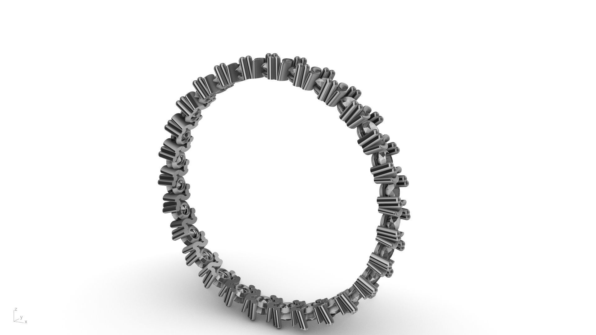 eternity ring criss cross prongs stl verified 3D print model_4