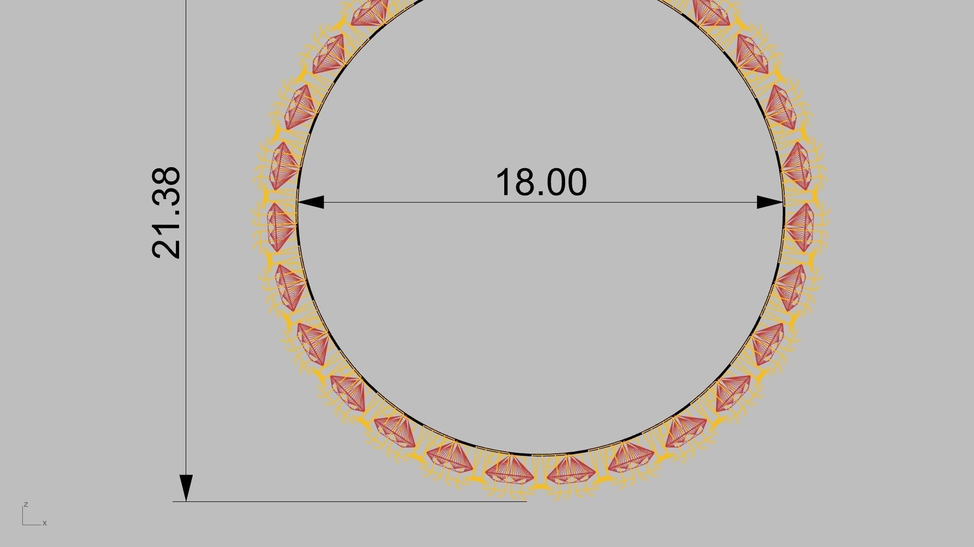 eternity ring criss cross prongs stl verified 3D print model_9