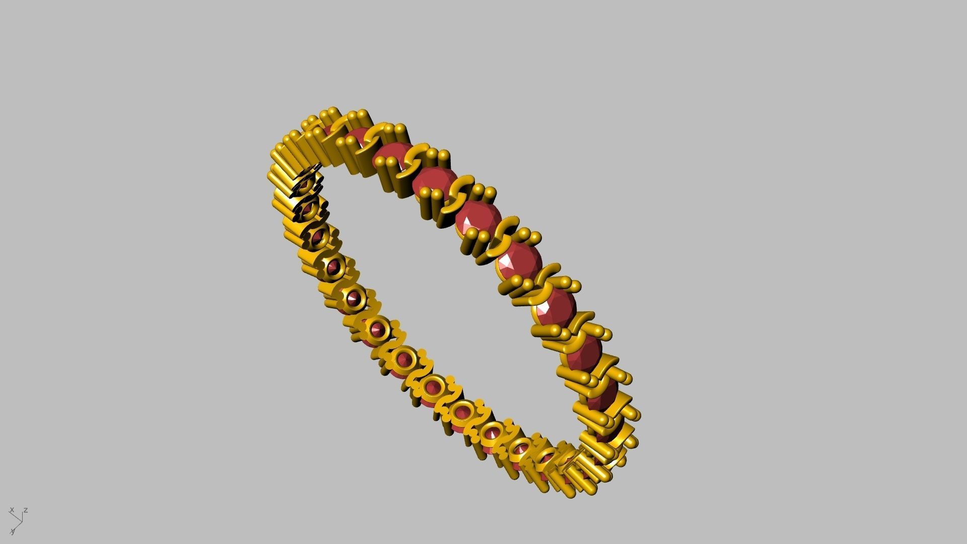 eternity ring criss cross prongs stl verified 3D print model_25