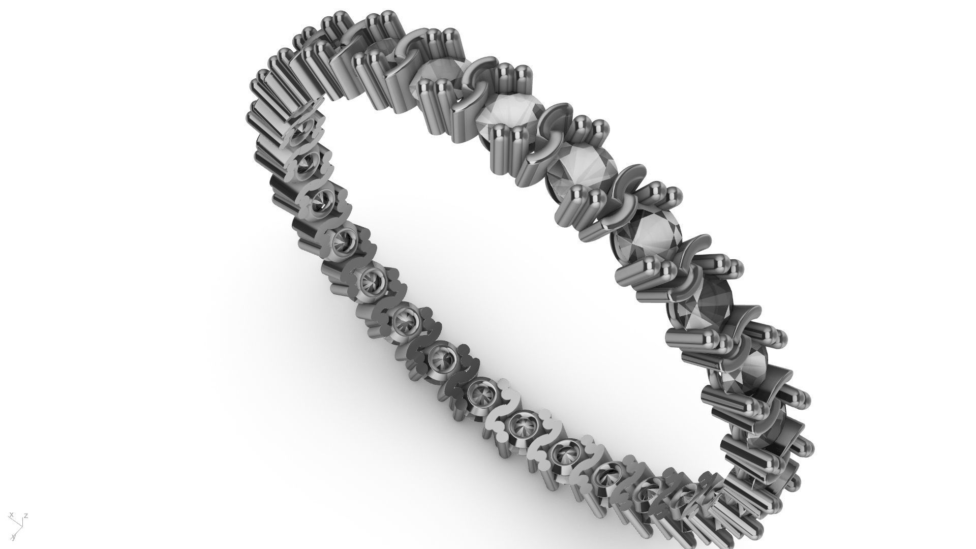 eternity ring criss cross prongs stl verified 3D print model_16