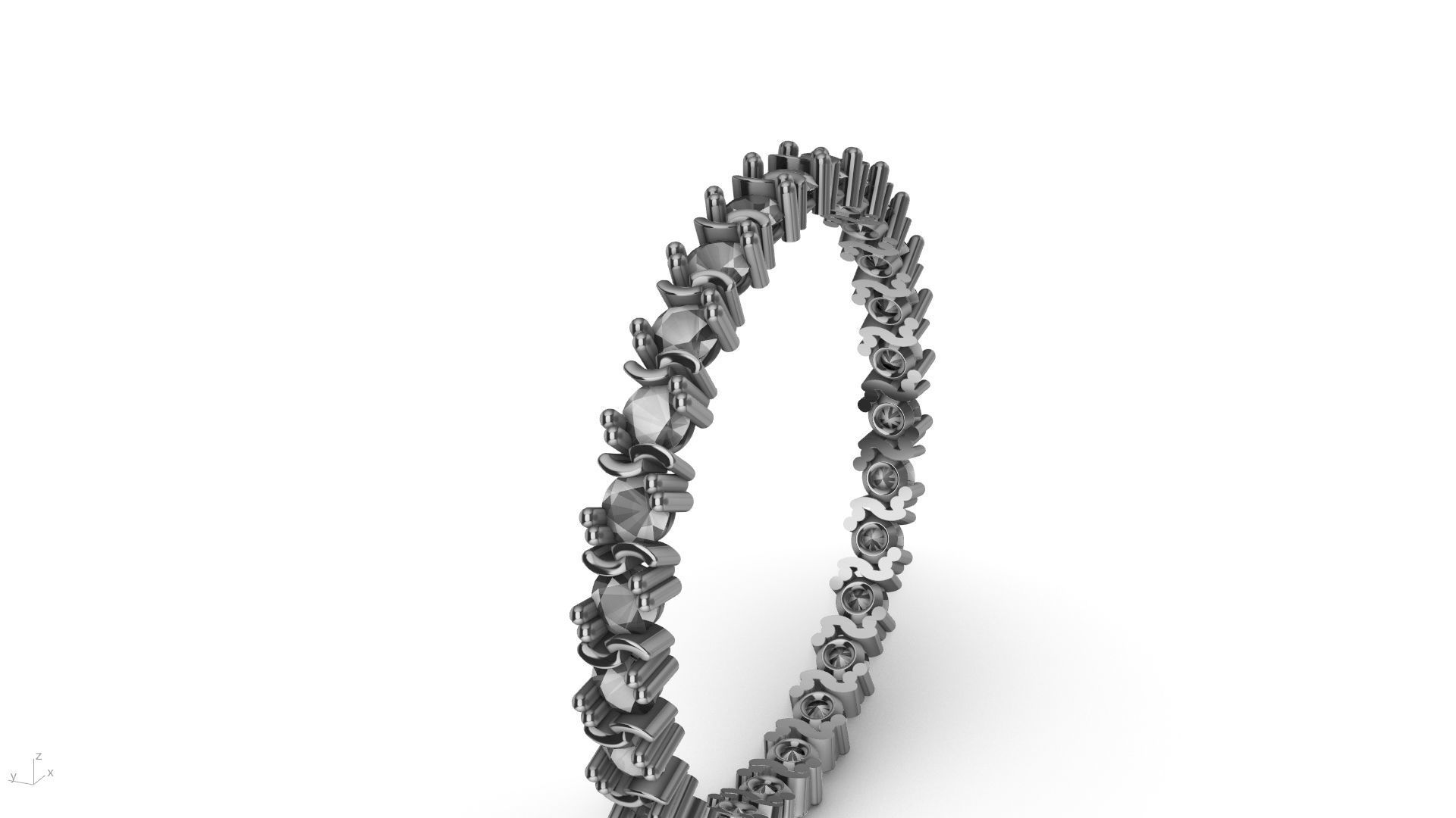 eternity ring criss cross prongs stl verified 3D print model_6