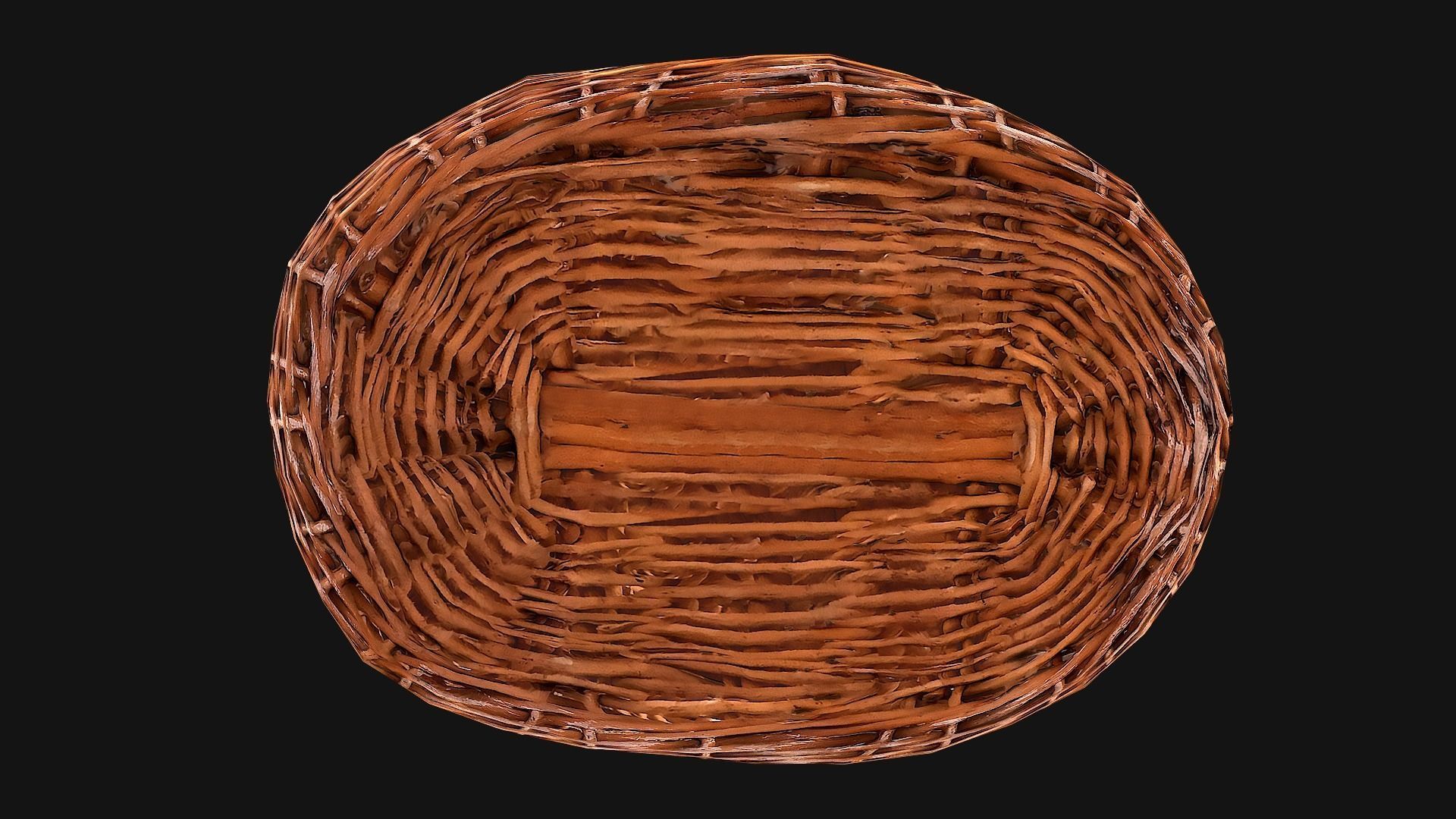 Wicker Basket Low-poly 3D model_18
