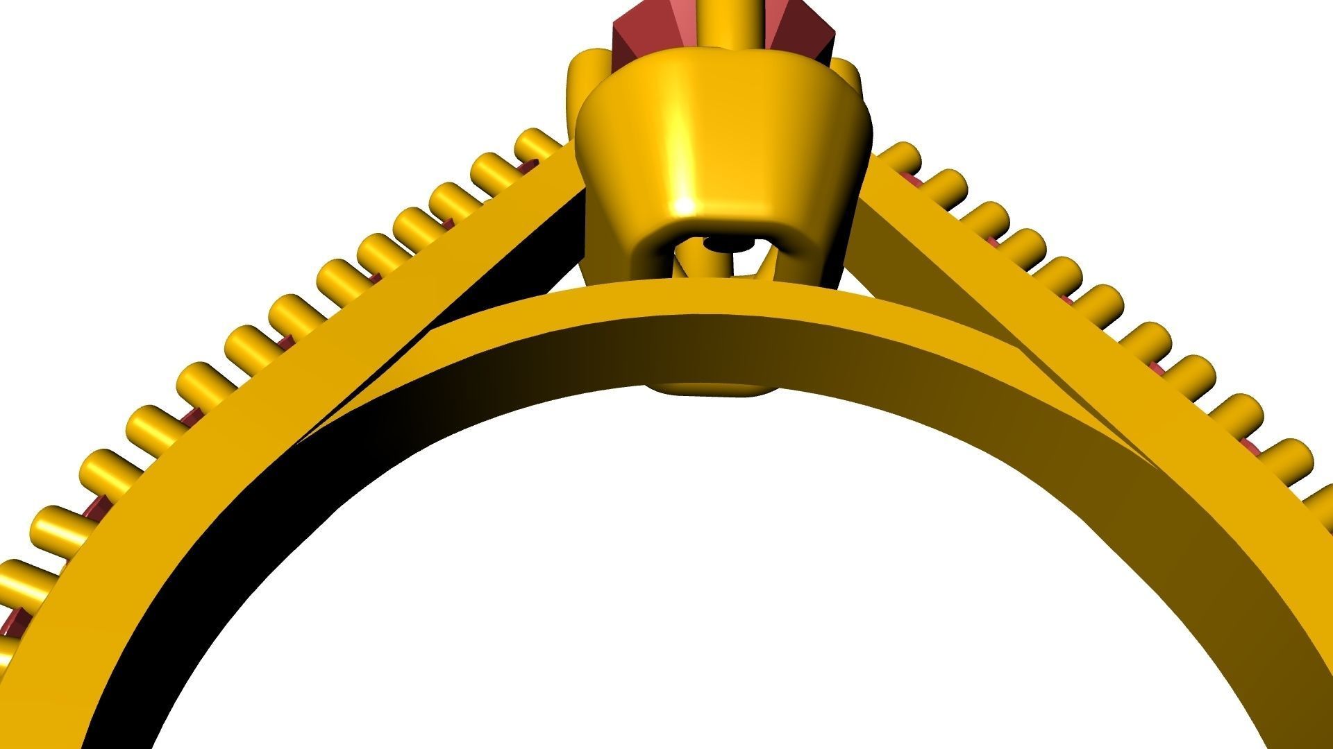 emerald cut diamond ring stl verified 3D print model_28