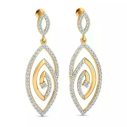 Women Earring 3DM STL OBJ FBX Render Details 3D print model