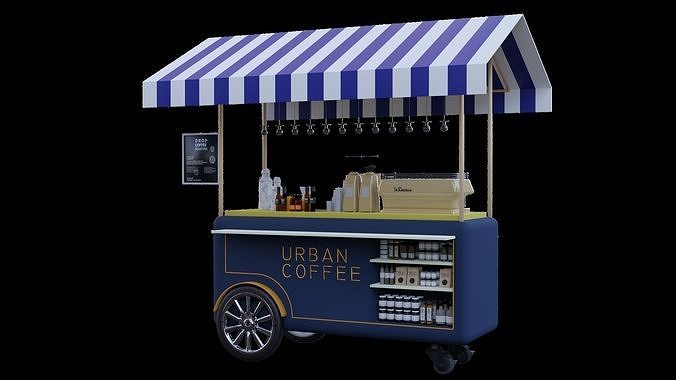 Coffee Cart 3D model