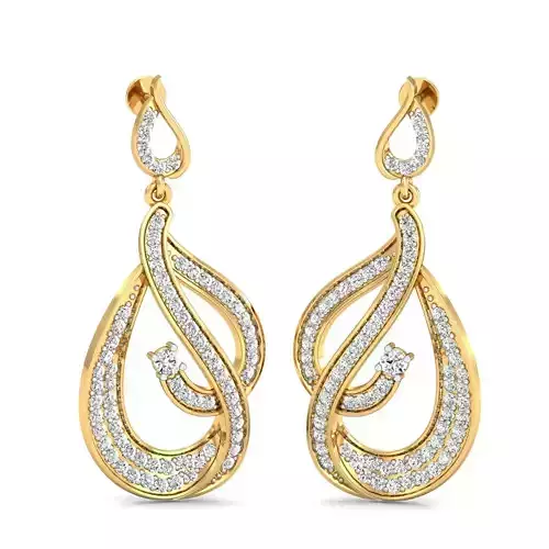 Women Earring 3DM STL OBJ FBX Render Details 3D print model